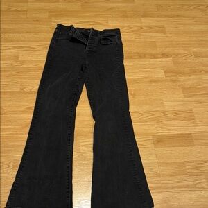 Women's Black Flared Jeans